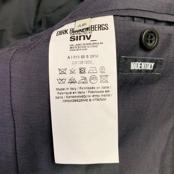 DIRK BIKKEMBERGS Size 36 Grey Black Polyester Wool Peak Lapel Sport Coat - Picture 9 of 11